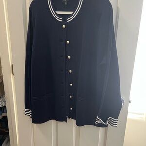 Talbots Plus Size Navy Sweater